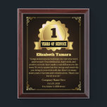 1 year employee anniversary Appreciation Message Award Plaque<br><div class="desc">Celebrate your employee's anniversary with a Custom Appreciation Message Award Plaque, recognizing their dedication and contributions. Craft a heartfelt message that reflects their journey, values, and impact within the company. This thoughtful gift honors their hard work and reinforces the strong bond between the employee and the organization, making them feel...</div>