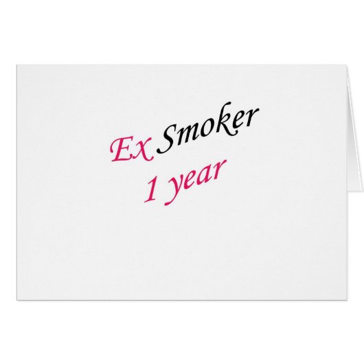 1 year ex-smoker cards (Front Horizontal)