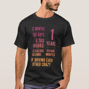 1 Year Married Funny 1st Wedding Anniversary T-Shirt