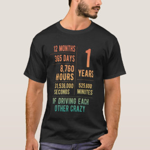 1 Year Married Funny 1st Wedding Anniversary T-Shirt