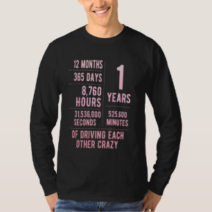 1 Year Married Funny 1st Wedding Anniversary T-Shirt