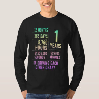 1 Year Married Funny 1st Wedding Anniversary T-Shirt