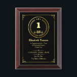 1 Year of Service | Employee Appreciation Award P<br><div class="desc">Celebrate dedication and commitment with this elegant plaque to honor 1 year of service. Perfect for recognizing employee milestones,  this award can be personalized with the recipient's name,  the company name,  a date,  and a heartfelt message. It’s a meaningful way to show appreciation and inspire continued excellence.</div>