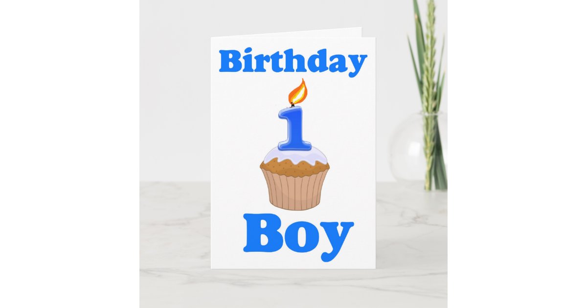 1 year old birthday boy card zazzlecom