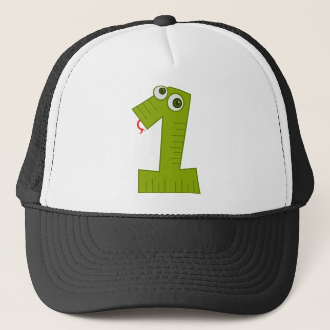 1 year old birthday trucker hat (Front)