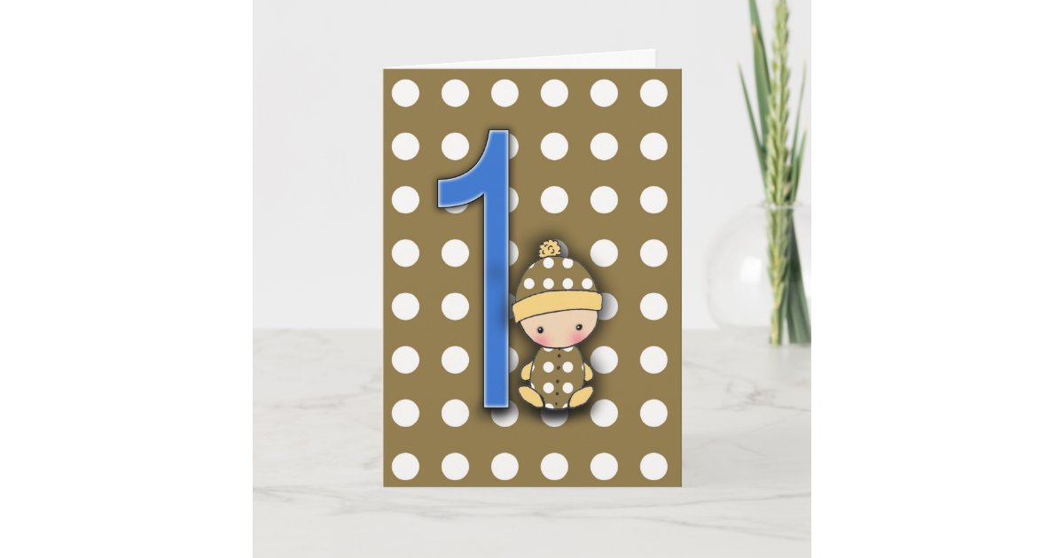 1 Year Old Boy Birthday Card | Zazzle.com