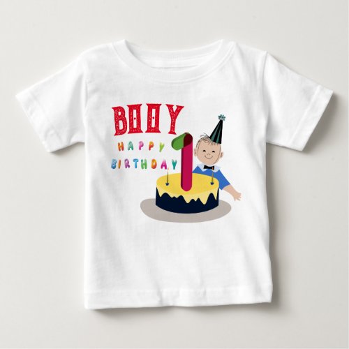 1 year old boy birthday t_shirt