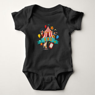 1 Year Old Circus Performer 1st Birthday Carnival  Baby Bodysuit