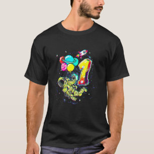 1 Year Old Space Solar Astronaut Planets 1st Birth T-Shirt