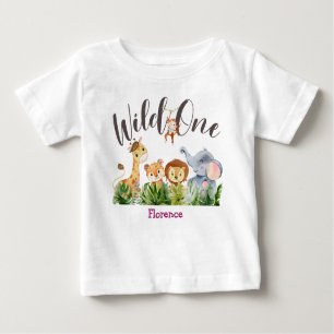 1 Year Old Wild One 1st Birthday Baby T-Shirt