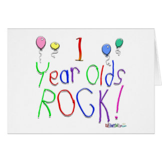 1 Year Olds Rock ! Cards