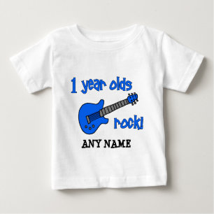 1 year olds rock! Personalized Baby's 1st Birthday Baby T-Shirt