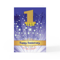 1 Year Recovery Anniversary Bold Numeral Card