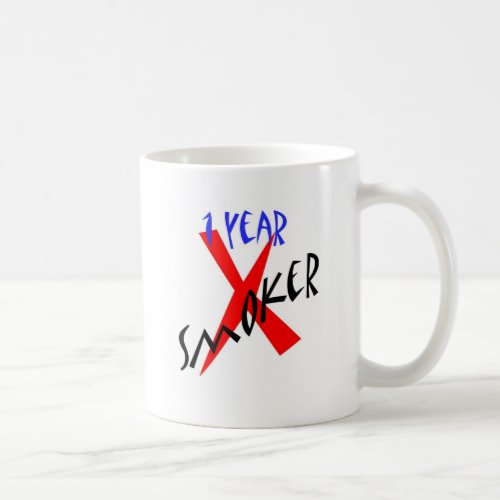 1 Year Red Ex_smoker Coffee Mug