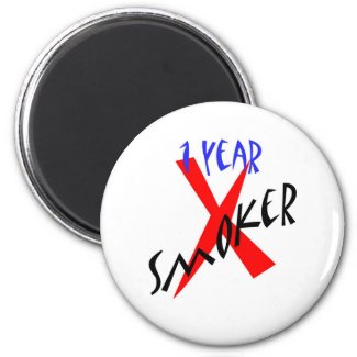 1 Year Red Ex-smoker magnet