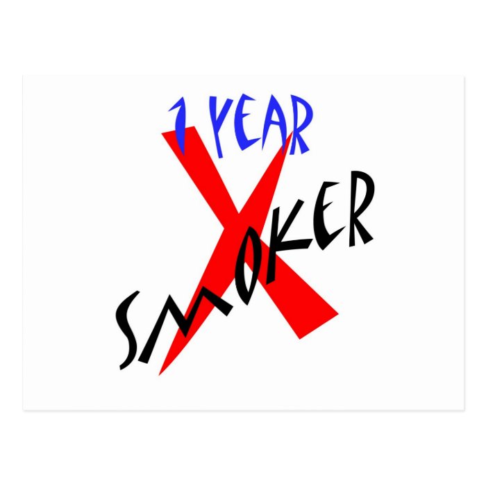 1 Year Red Ex smoker Post Card