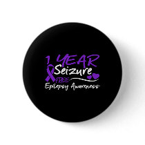 1 Year Seizure Free Epilepsy Awareness Month Purpl Button