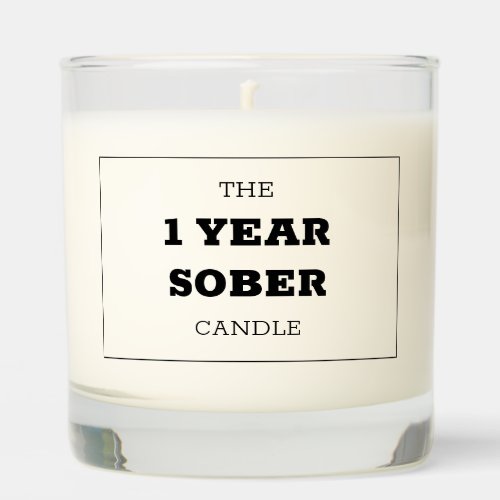 1 year sober Custom Sobriety Gift Scented Candle