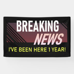 1 Year Work Anniversary 1st Employee Appreciation Banner