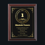 1 Year Work Anniversary | Employee Appreciation Award Plaque<br><div class="desc">1 year work anniversary quotes award,  for Employee Appreciation. personalized gift</div>