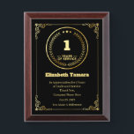 1 Year Work Anniversary | Employee Appreciation Award Plaque<br><div class="desc">1 year work anniversary quotes award,  for Employee Appreciation. personalized gift</div>