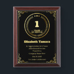1 Year Work Anniversary | Employee Appreciation Award Plaque<br><div class="desc">1 year work anniversary quotes award,  for Employee Appreciation. personalized gift</div>