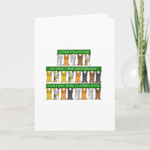 1 Year Work Anniversary for Employee Card