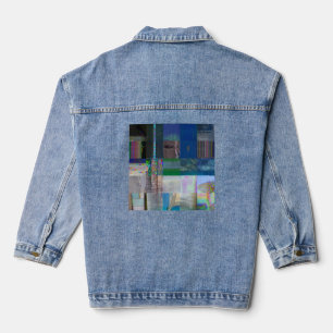 1C9984DA Glitch Art Digital Distortion Vaporwave Denim Jacket