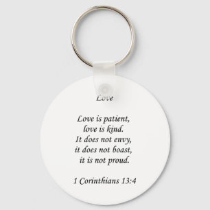 1corinthians13-4 ~ Love Keychain