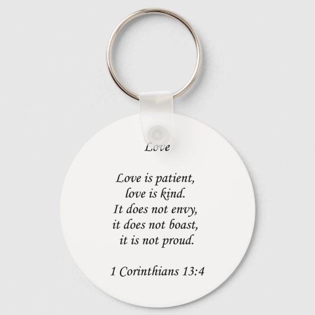 1corinthians13-4 ~ Love Keychain (Front)
