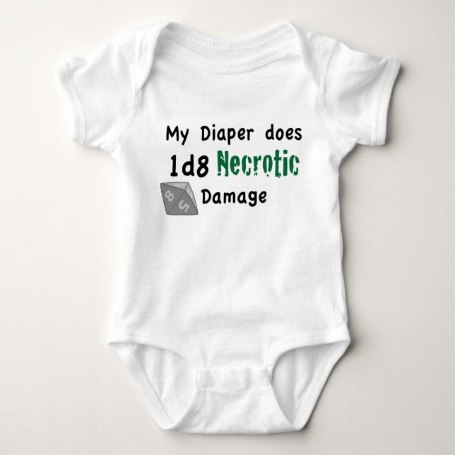 1d8 Necrotic diaper Baby Bodysuit (Front)