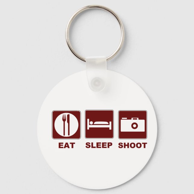 1eat sleepBlankSHOOT Keychain (Front)