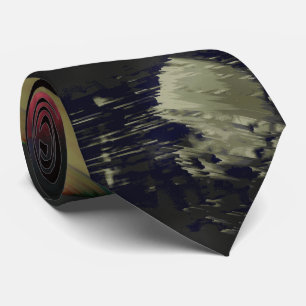 1FB1F9F4 Cyberpunk Glitch Art Mosaic Abstract Neck Tie