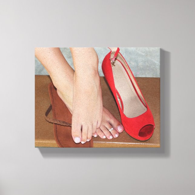 1footwonder Feet Stretched Canvas Print (Front)