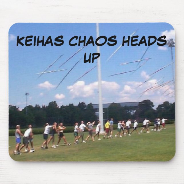1INTHEAIR, KEIHAS CHAOS HEADS UP MOUSE PAD (Front)