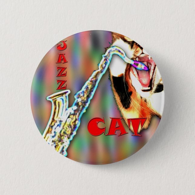 1JAZZ CAT. PINBACK BUTTON (Front)
