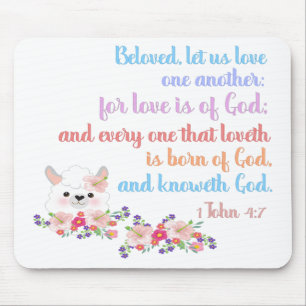 1John4:7 Bible Verse Mouse Pad
