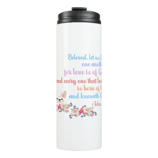 1John4:7 Bible Verse Thermal Tumbler (Front)