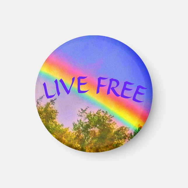 1LIVE FREE MAGNET SMALL MAGNET (Front)