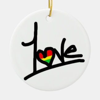 1love ceramic ornament