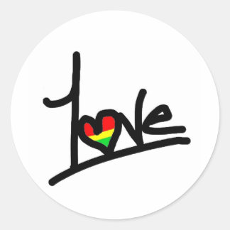 1Love Classic Round Sticker