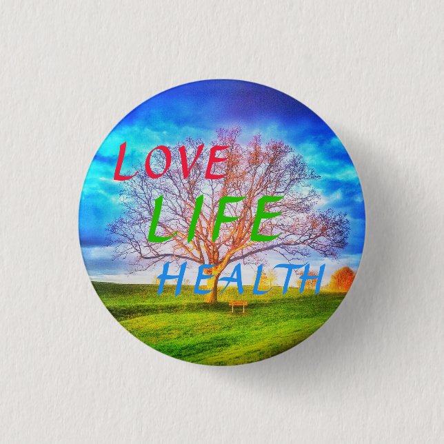 1LOVE LIFE HEALTH TREE SMALL PIN (Front)