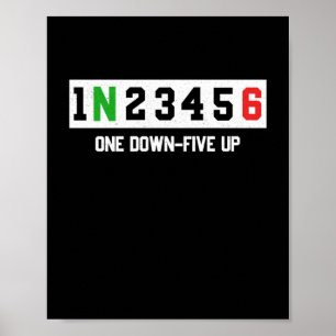 1N23456 Motorcycle Shift Biker Motorcyclist Poster