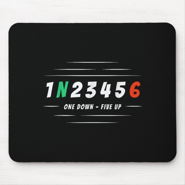 1n256 1 Down 6 Up Motorcycle Racing Biker Gift  Mouse Pad (Front)