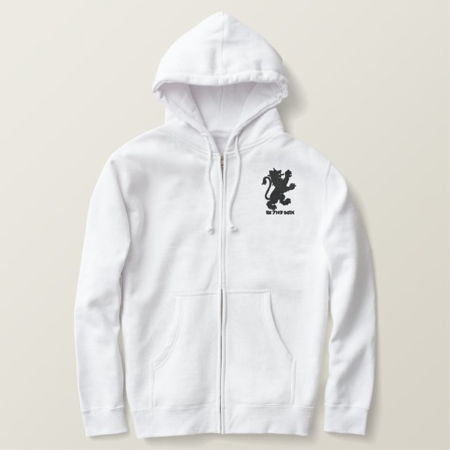 1N 7H3 M1X White Embroidered Hoodie (Design Front)