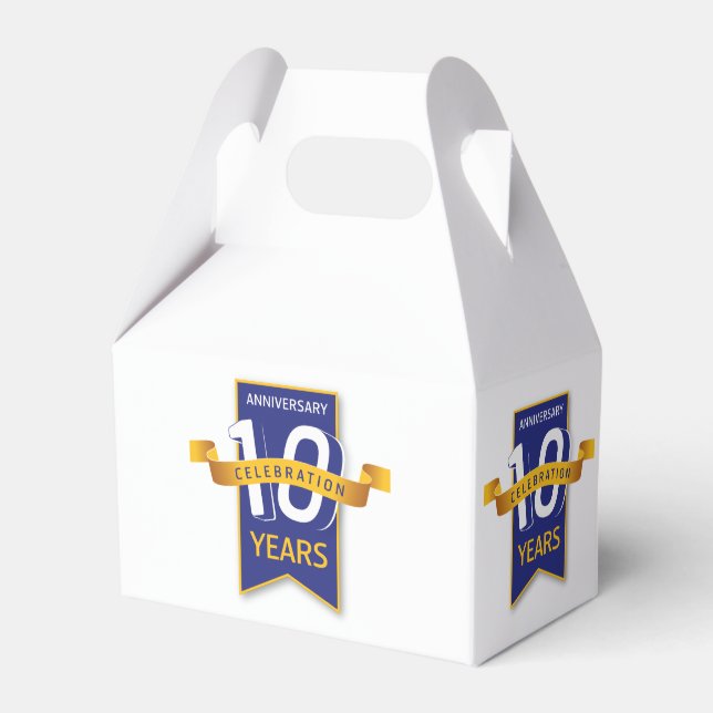 1O Years Anniversary Design Favor Boxes (Front Side)
