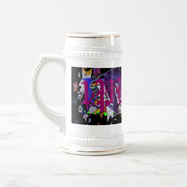 1PEACE "wuh wuh wuh 1PEACE" Beer Stein (Left)