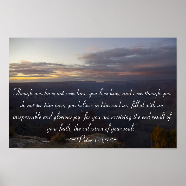 1Peter 1:8,9 Poster (Front)