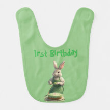 1rst Birthday Bunny and Cake greens