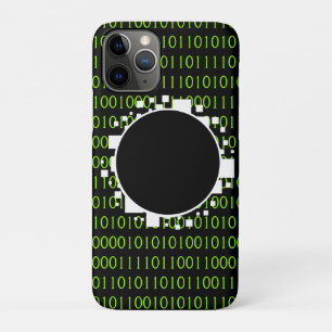 1s 0s Abyss Binary Code Digital Portal White Green iPhone 11 Pro Case